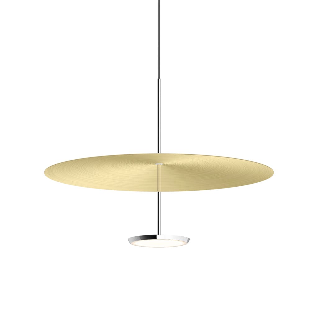 Sky Dome Pendant Pendant Lights Pablo 24" - Polished Aluminum + Brushed Brass 