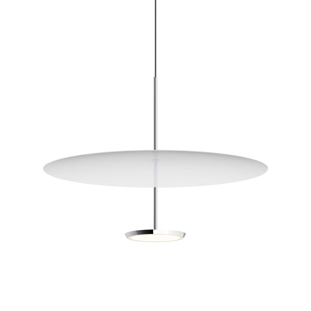 Sky Dome Pendant Pendant Lights Pablo 24" - Polished Aluminum + White 