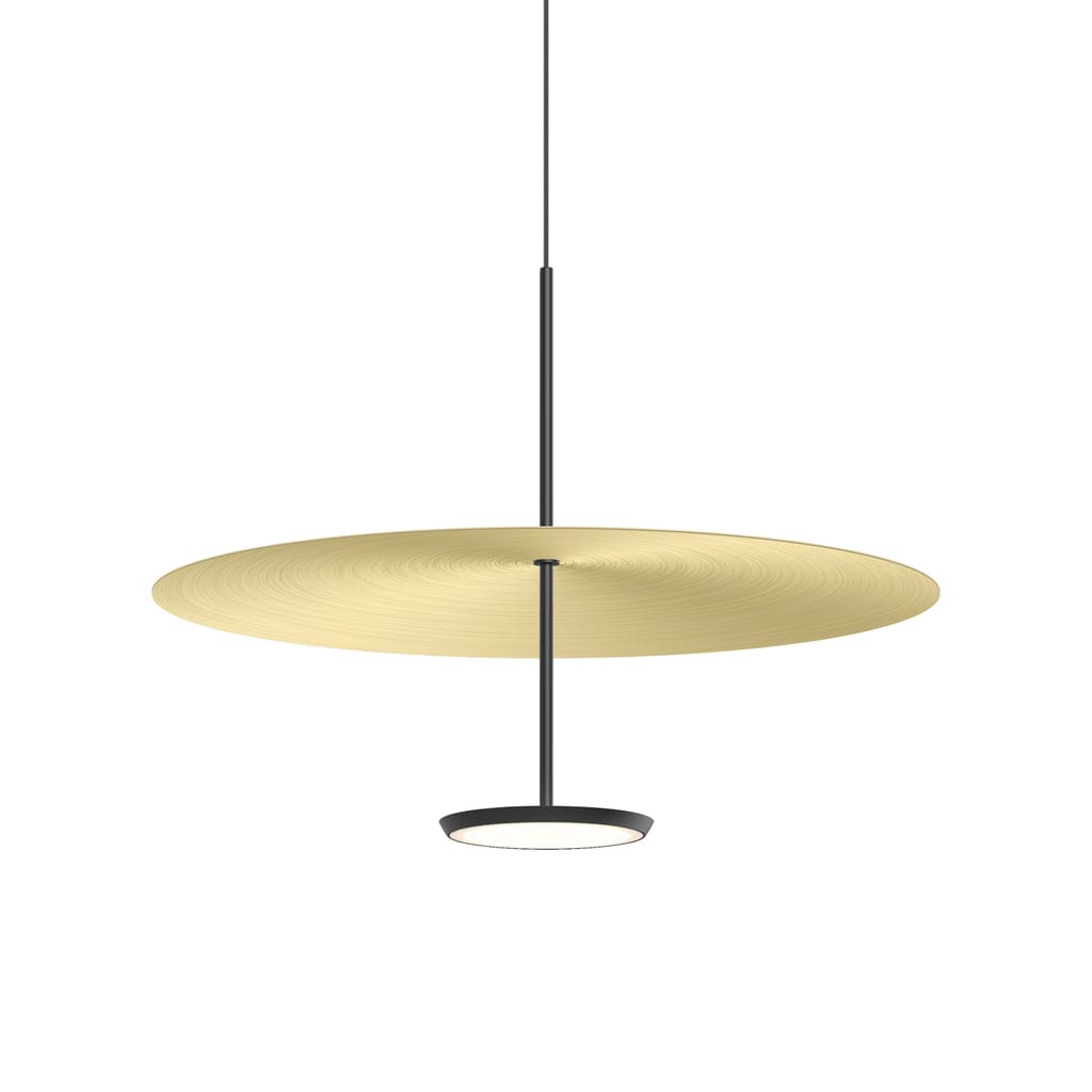 Sky Dome Pendant Pendant Lights Pablo 24" - Matte Black + Brushed Brass 