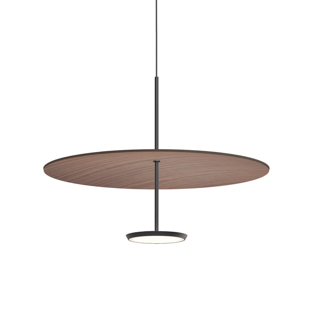 Sky Dome Pendant Pendant Lights Pablo 24" - Matte Black + Walnut 