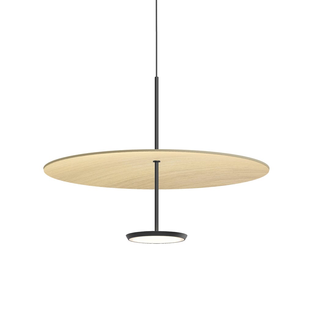 Sky Dome Pendant Pendant Lights Pablo 24" - Matte Black + White Oak 