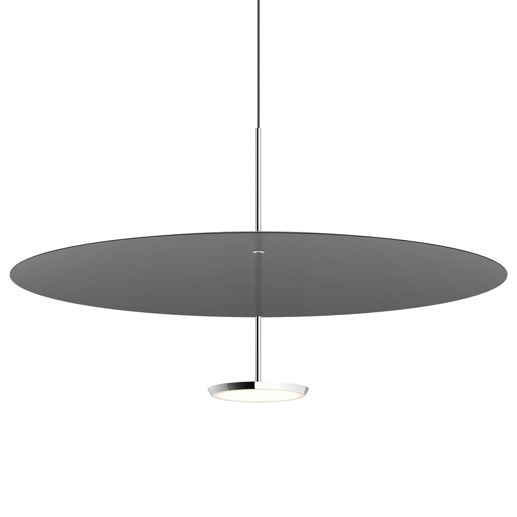 Sky Dome Pendant Pendant Lights Pablo 32" - Polished Aluminum + Black 