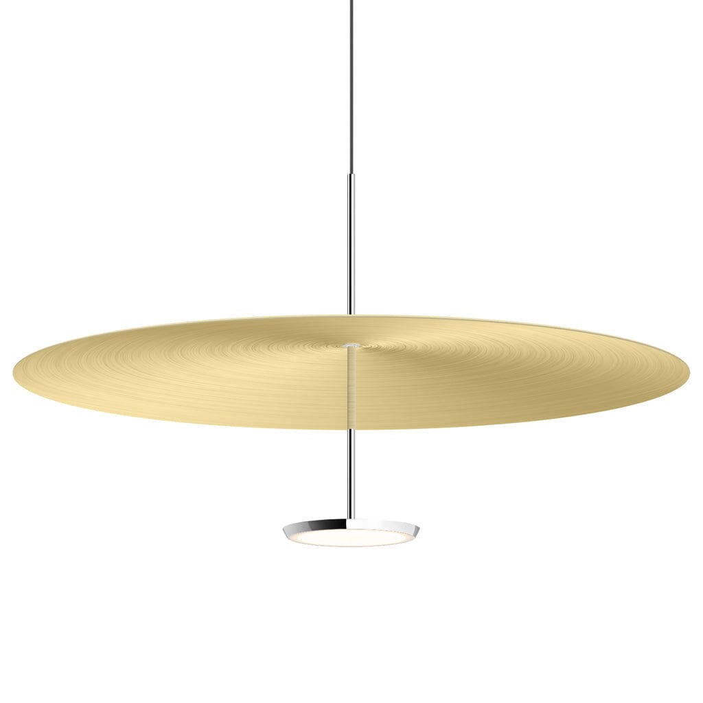 Sky Dome Pendant Pendant Lights Pablo 32" - Polished Aluminum + Brushed Brass 