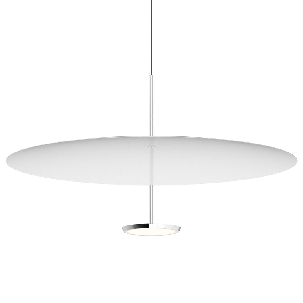 Sky Dome Pendant Pendant Lights Pablo 32" - Polished Aluminum + White 