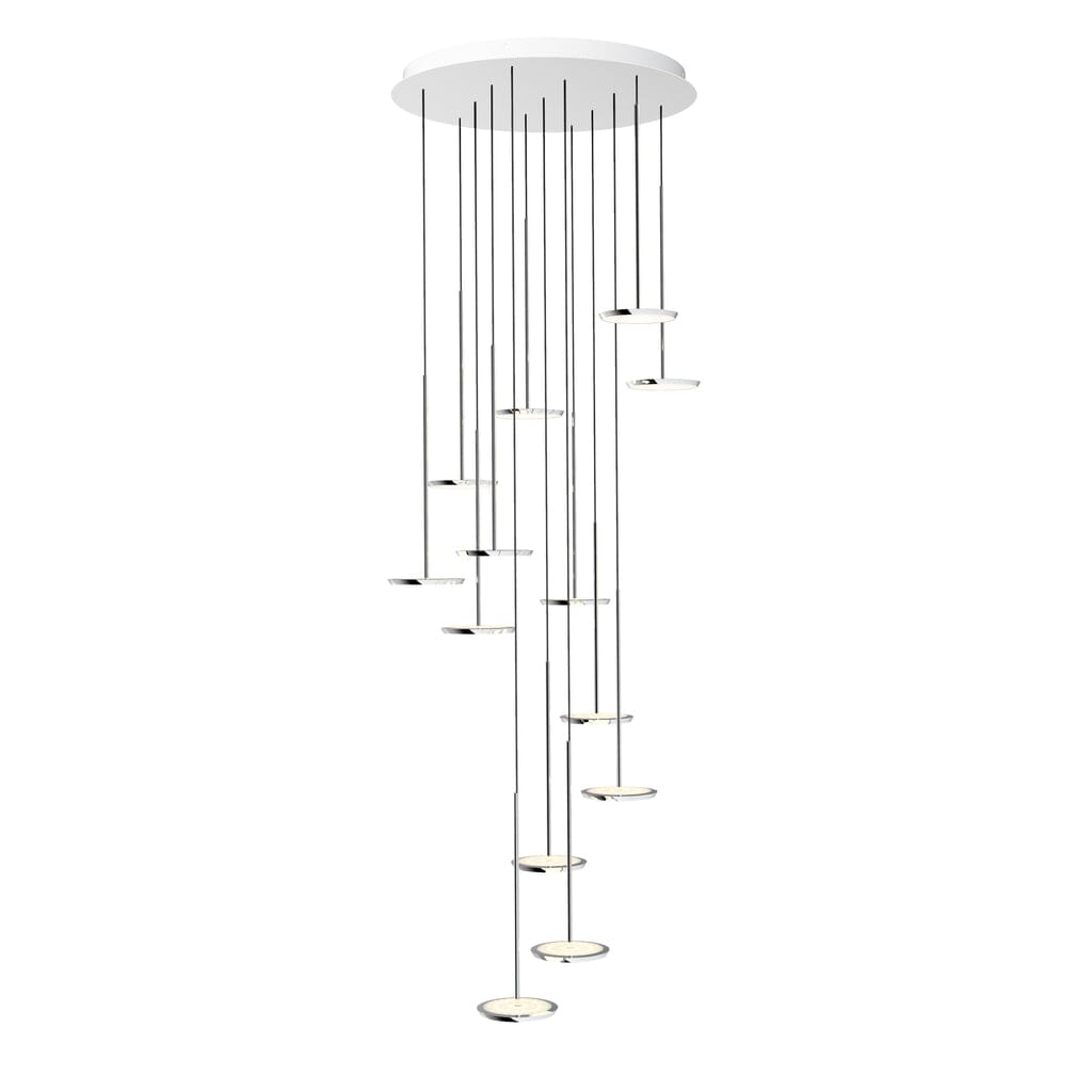 Sky Solo Chandelier Pendant Lights Pablo 13 - Polished Aluminum 