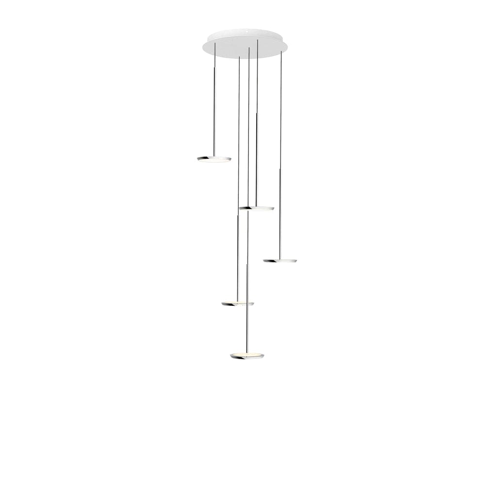 Sky Solo Chandelier Pendant Lights Pablo 5 - Polished Aluminum 