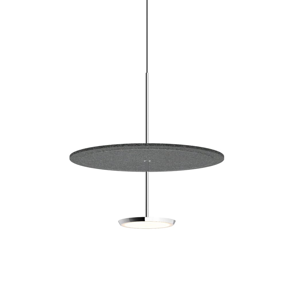 Sky Sound Pendant Light Pendant Lights Pablo 18" - Polished Aluminum + Anthracite 