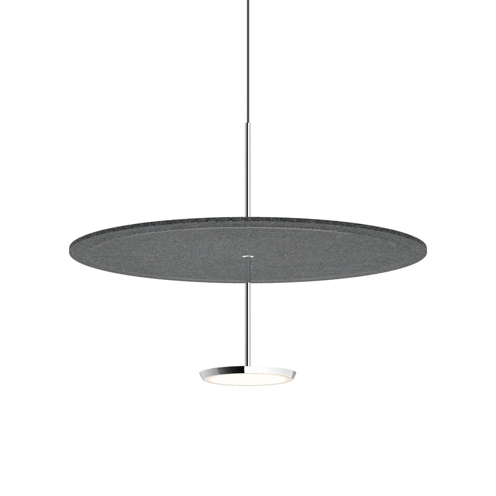 Sky Sound Pendant Light Pendant Lights Pablo 24" - Polished Aluminum + Anthracite 