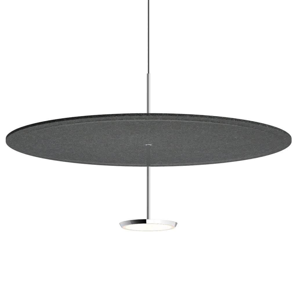 Sky Sound Pendant Light Pendant Lights Pablo 32" - Polished Aluminum + Anthracite 