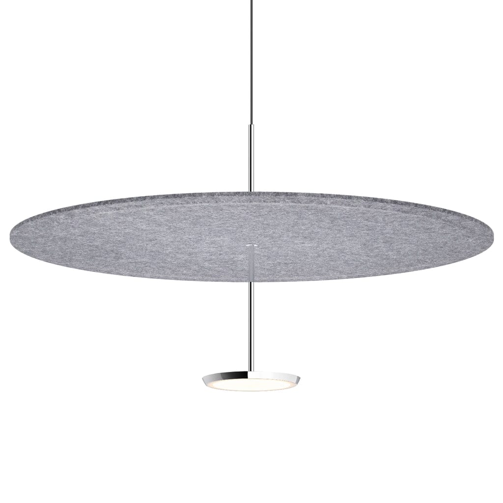 Sky Sound Pendant Light Pendant Lights Pablo 32" - Polished Aluminum + Stone Grey 