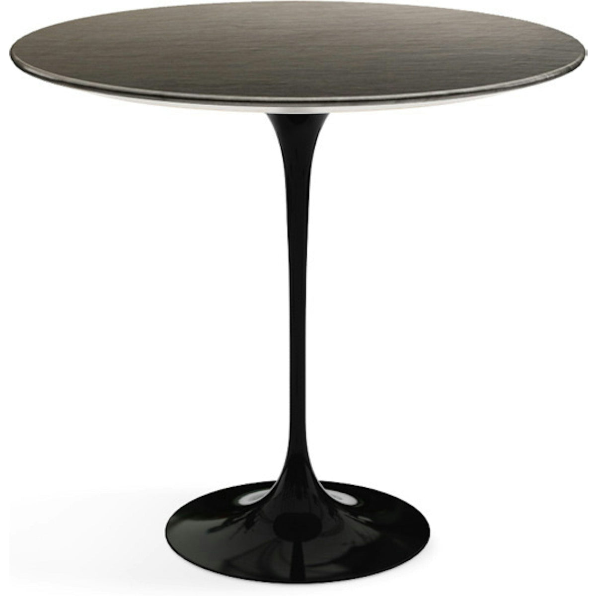 Saarinen Side Table - 22” Oval side/end table Knoll Black Slate, Natural 