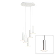 Cielo Plus Multi-Light LED Pendant hanging lamps Pablo Cielo chandelier 5 - Silver / Grey cord 