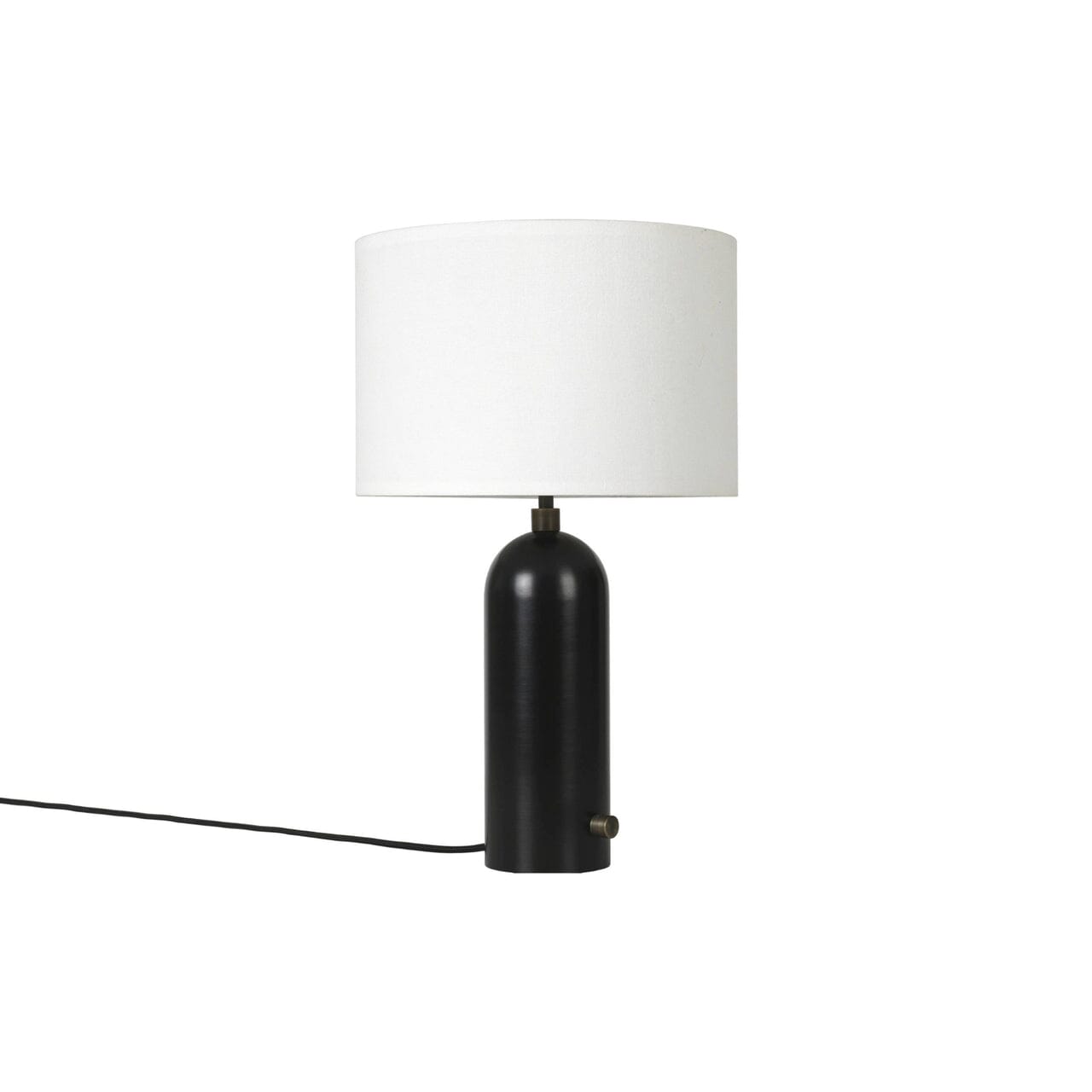 Gravity Table Lamp Table Lamps Gubi Blackened Steel White shade Small