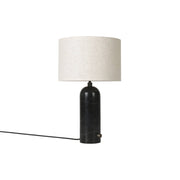 Gravity Table Lamp Table Lamps Gubi Black Marble Canvas Shade Small