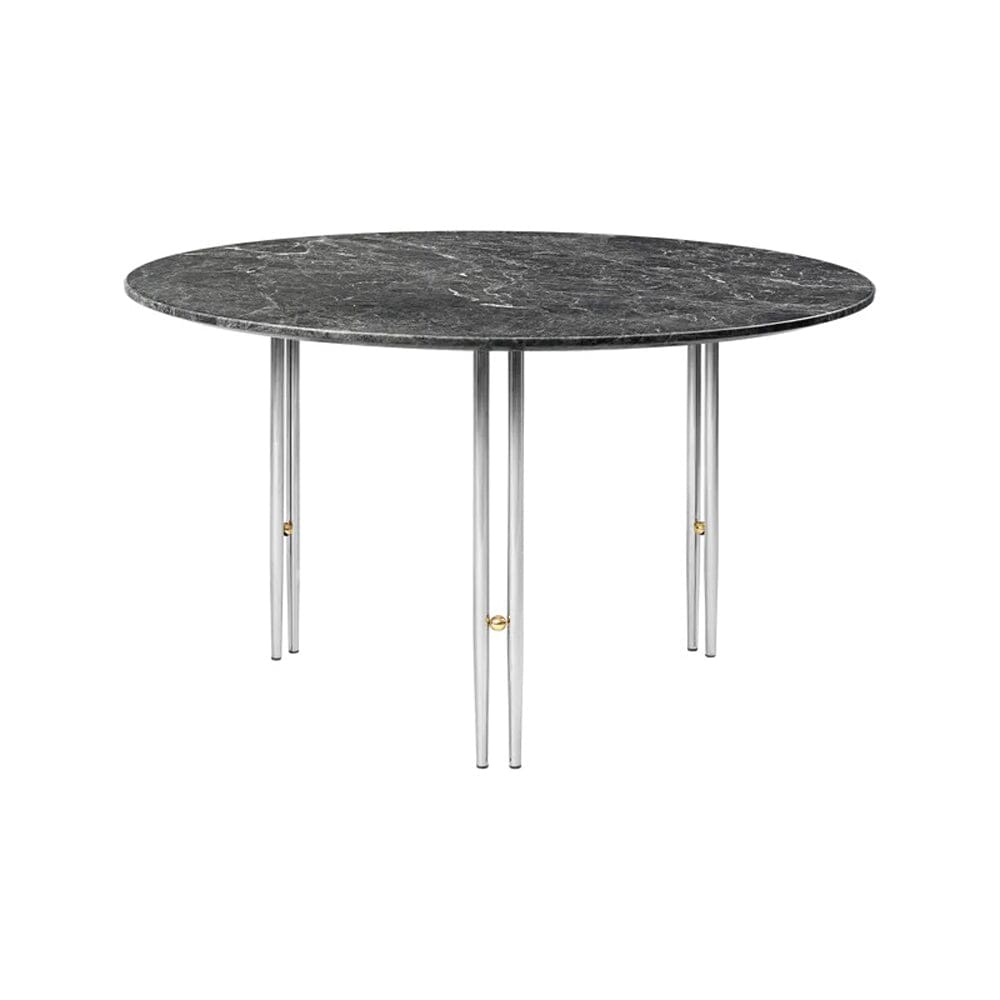 IOI Coffee Table Coffee Tables Gubi Small Grey Emperador Marble Chrome Base / Brass Sphere