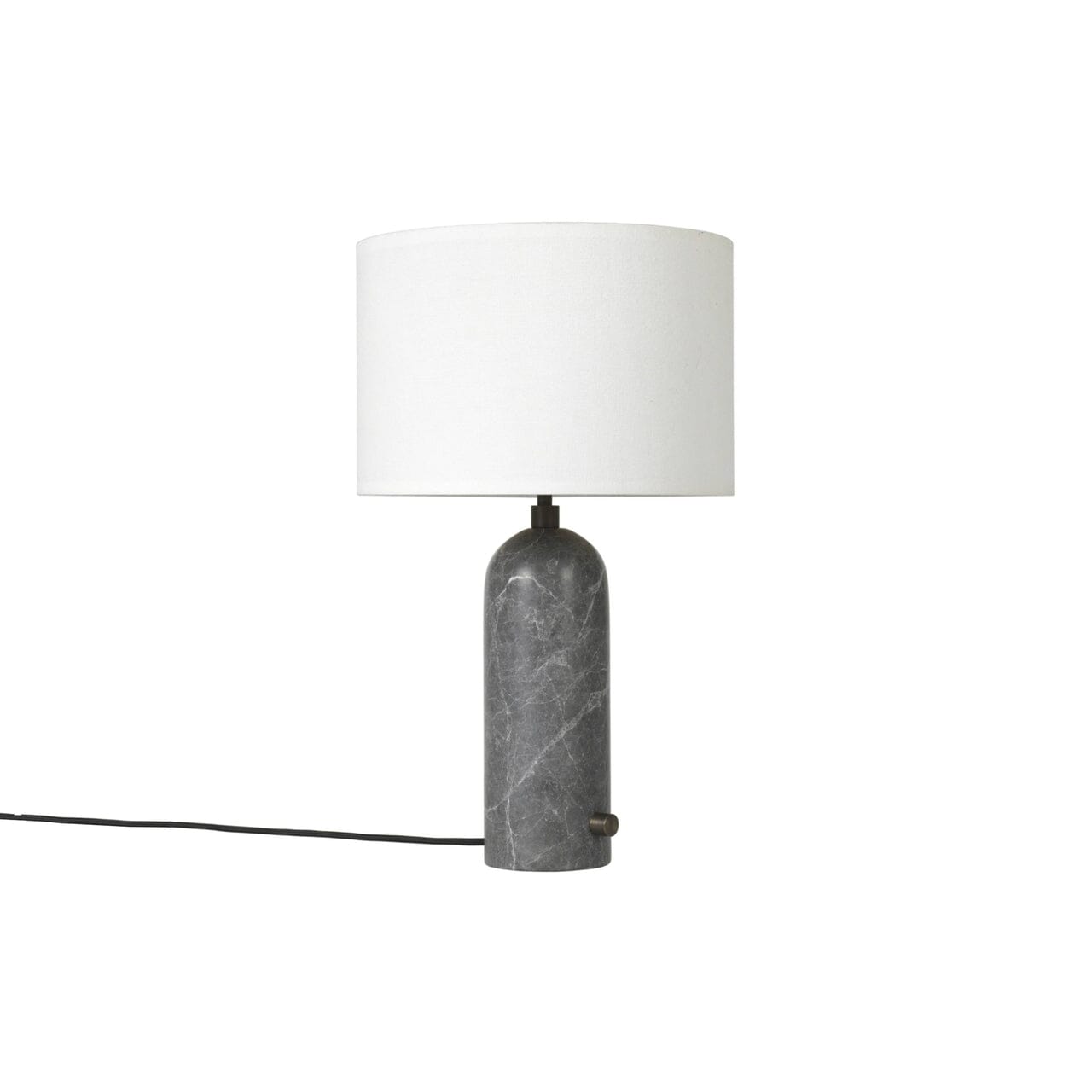 Gravity Table Lamp Table Lamps Gubi Grey Marble White shade Small