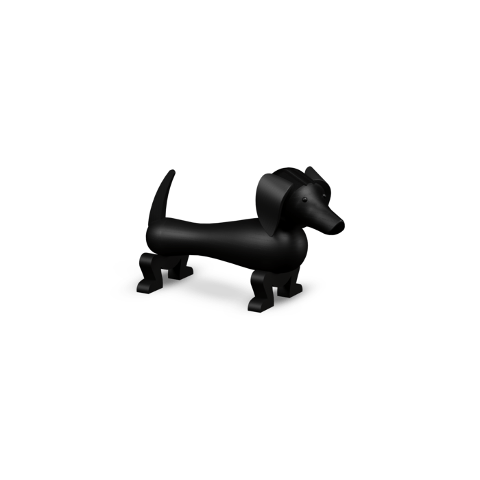 Kay Bojesen Dog, Dark Stained Oak (4.3 in)