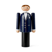 Kay Bojesen Groom, Blue/Black/White (Small)