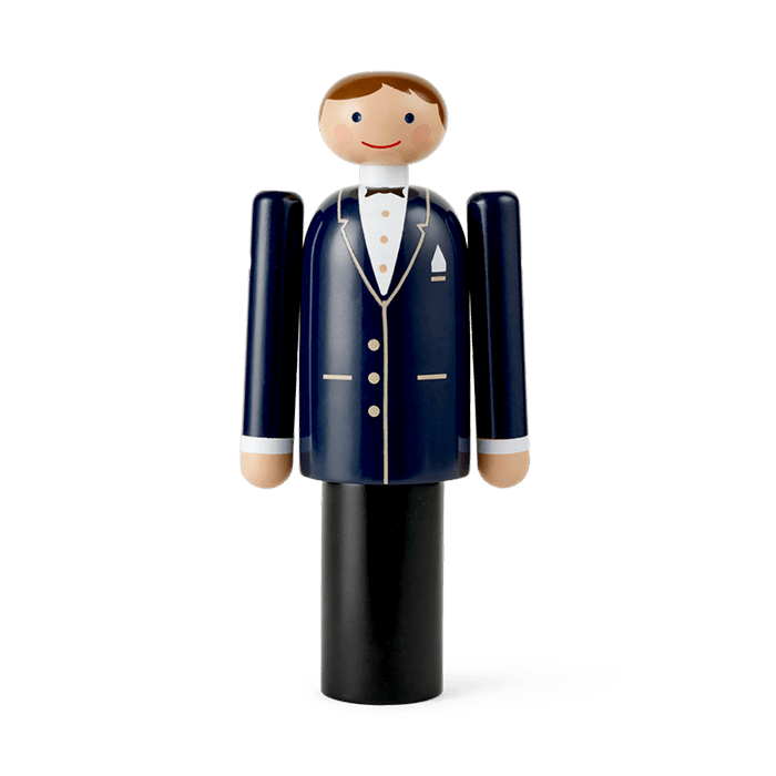 Kay Bojesen Groom, Blue/Black/White (Small)
