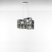 Logico Mini Triple Nested Suspension Lamp suspension lamps Artemide Extended Smoke Grey 