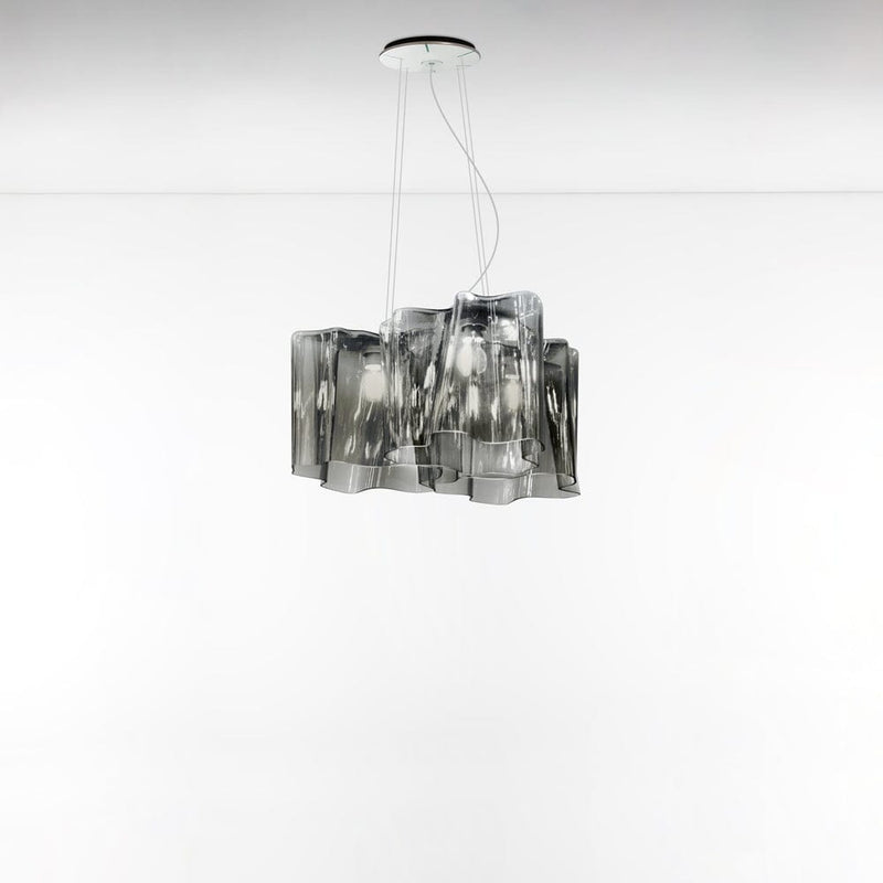 Logico Mini Triple Nested Suspension Lamp suspension lamps Artemide Extended Smoke Grey 