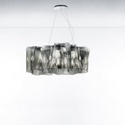Logico Triple Linear Suspension Lamp hanging lamps Artemide Extended Smoke Grey 