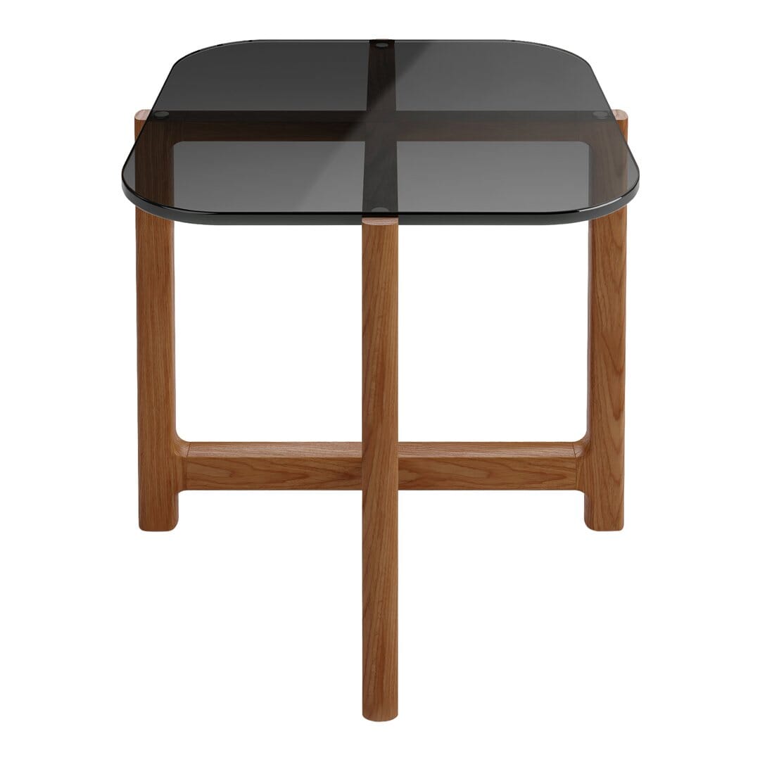 Quarry End Table End table Gus Modern Smoke Glass Walnut 