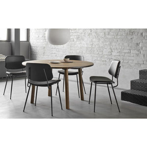 Soborg 3062 Metal Base Chair Seat & Back Upholstered Dining Chair Fredericia 