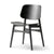 Soborg 3050 Wood Base Chair Dining Chair Fredericia Black Lacquered Oak 