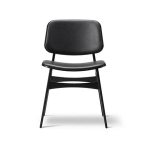 Soborg 3050 Wood Base Chair Seat & Back Upholstered Dining Chair Fredericia 