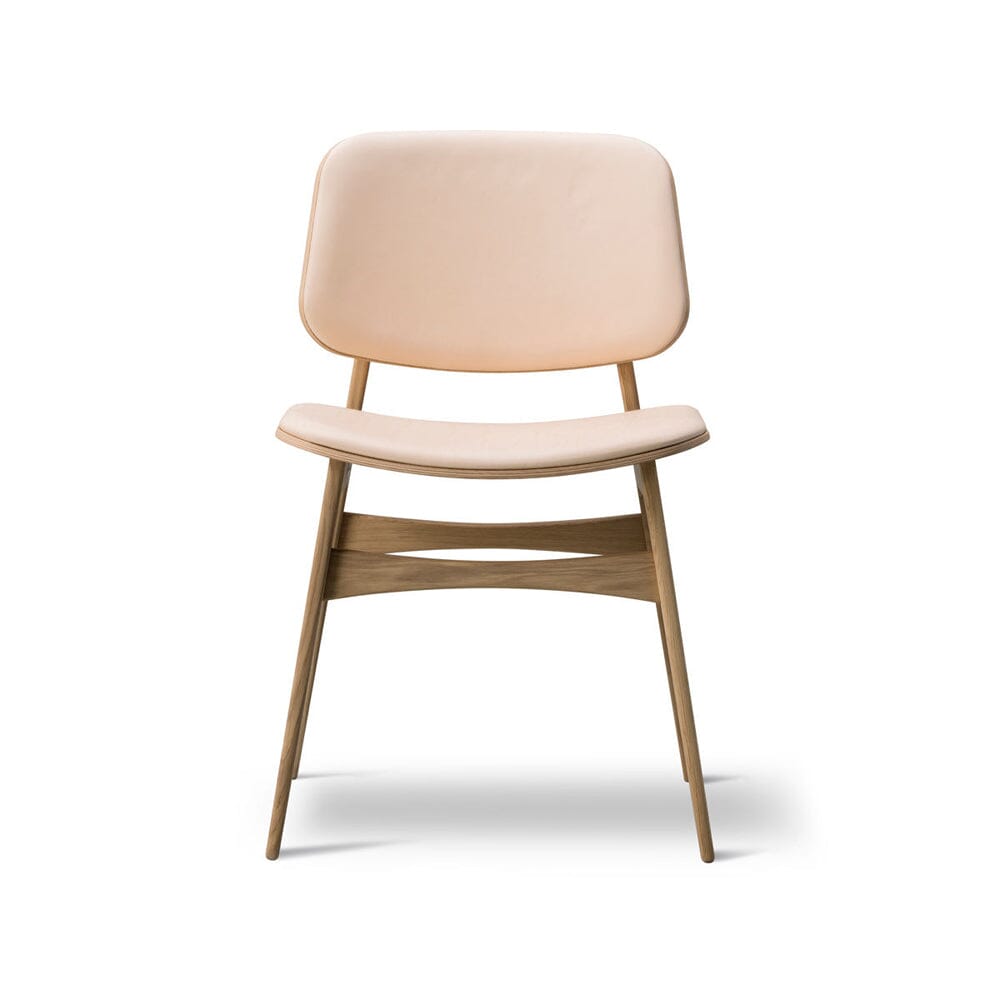 Soborg 3050 Wood Base Chair Seat & Back Upholstered Dining Chair Fredericia 