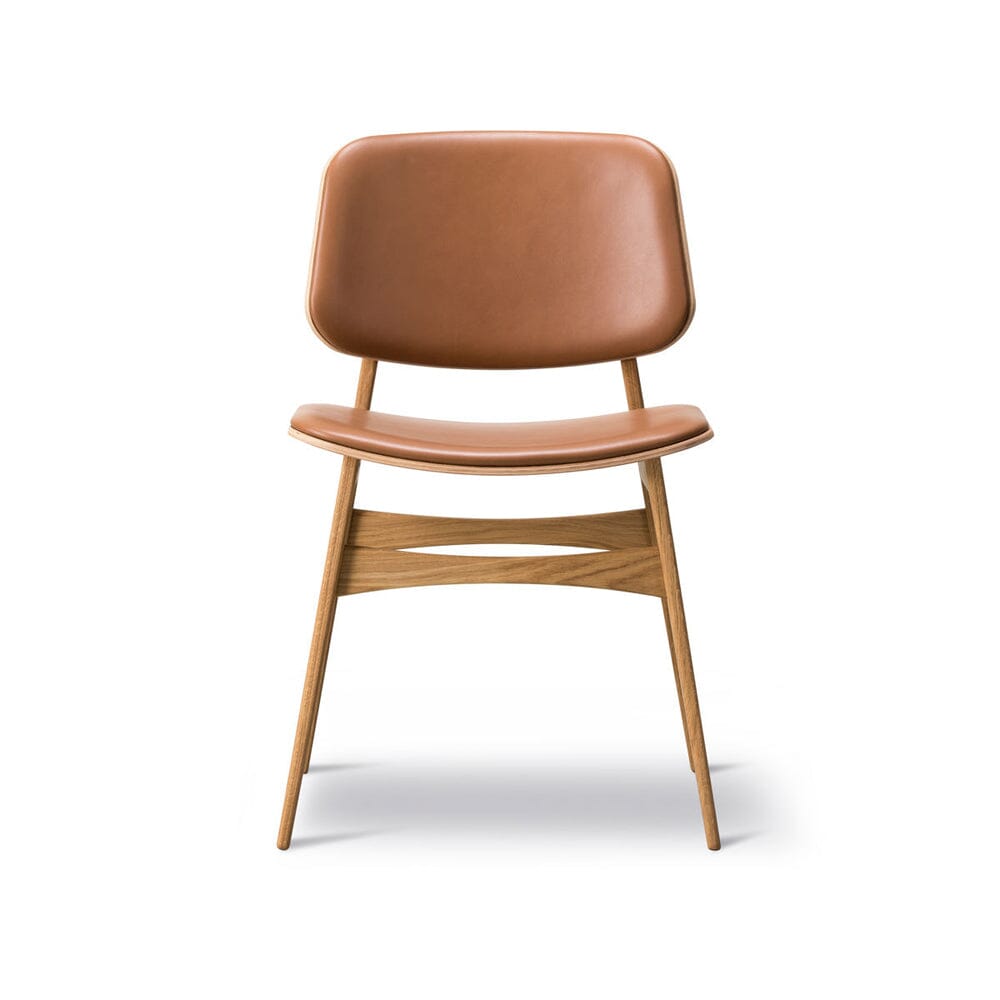 Soborg 3050 Wood Base Chair Seat & Back Upholstered Dining Chair Fredericia 