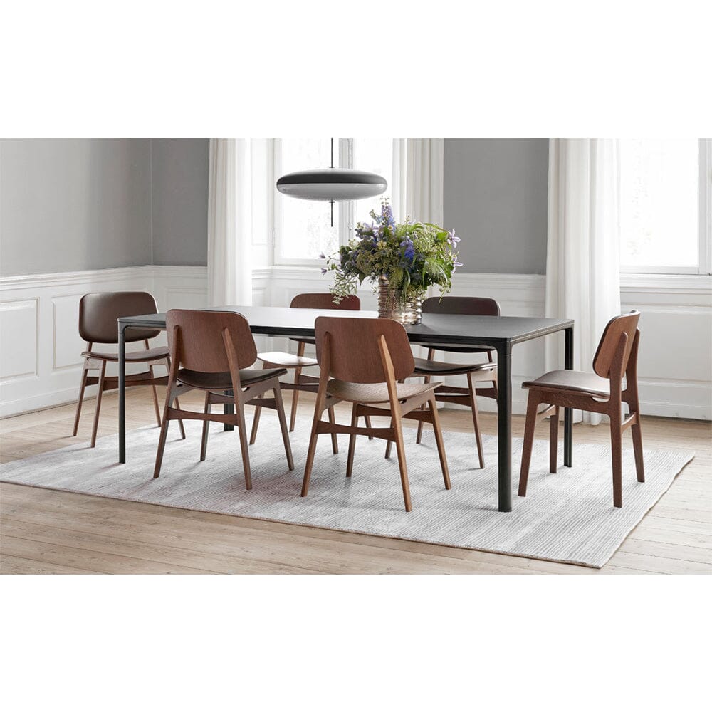 Soborg 3050 Wood Base Chair Seat & Back Upholstered Dining Chair Fredericia 