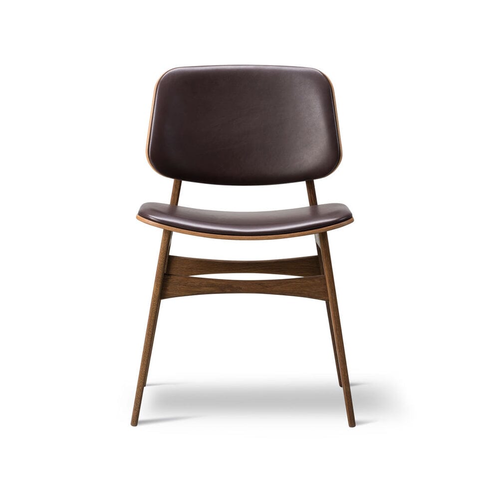 Soborg 3050 Wood Base Chair Seat &amp; Back Upholstered Dining Chair Fredericia 