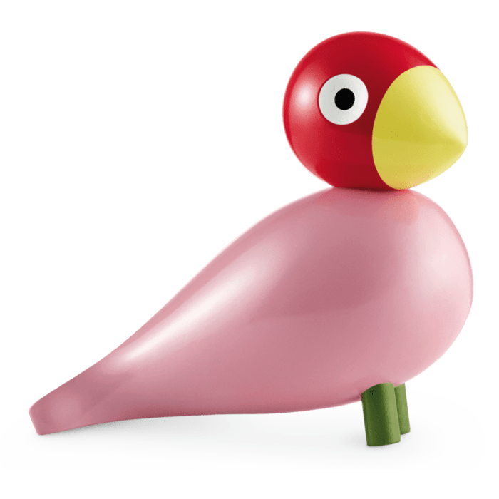Kay Bojesen Songbird, Painted Beech, Medium (Rose/Red)