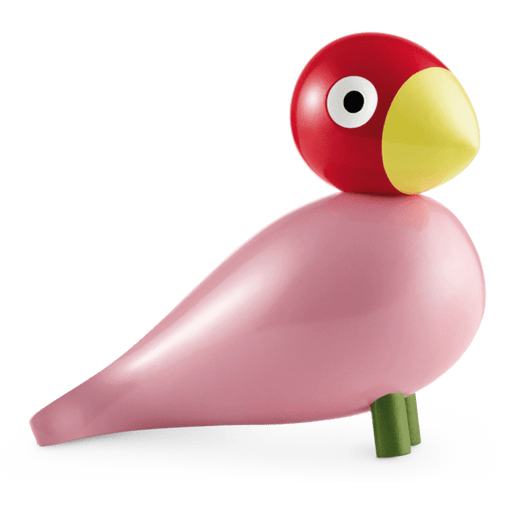 Kay Bojesen Songbird, Painted Beech, Medium (Rose/Red)