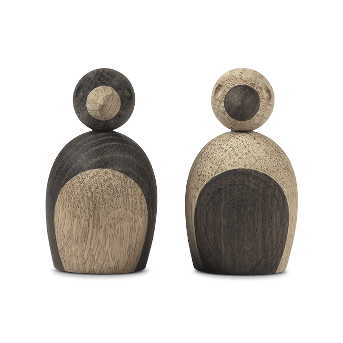 Kay Bojesen Pair of Sparrows, Small, Oak/Smoked Oak, view 4