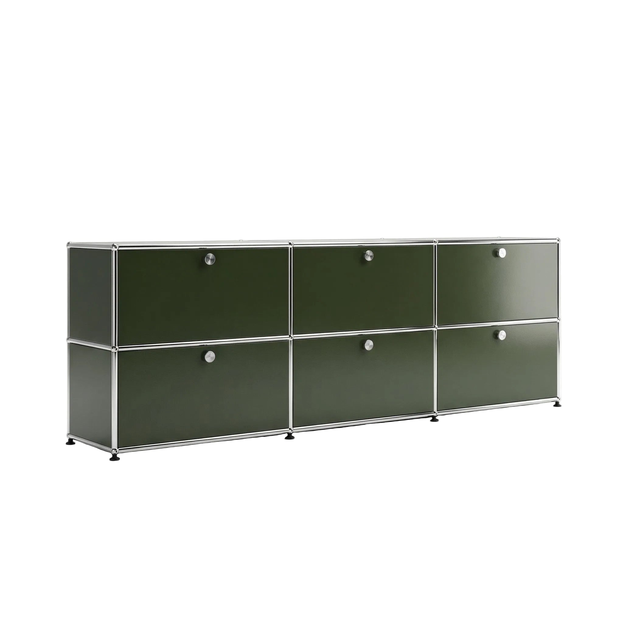 Special USM Haller Media 3-Unit Olive Green | CA Modern Home