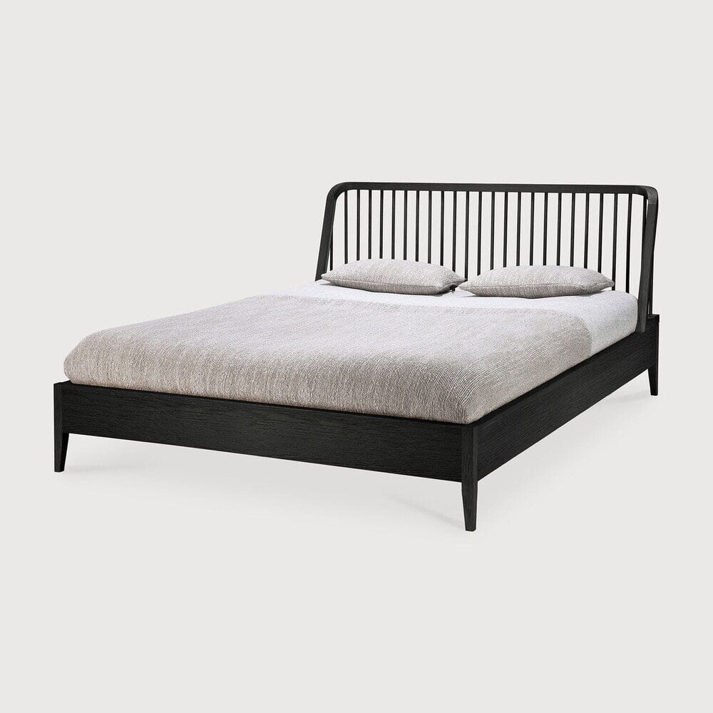 Oak Spindle Bed Beds Ethnicraft US King Oak Black 