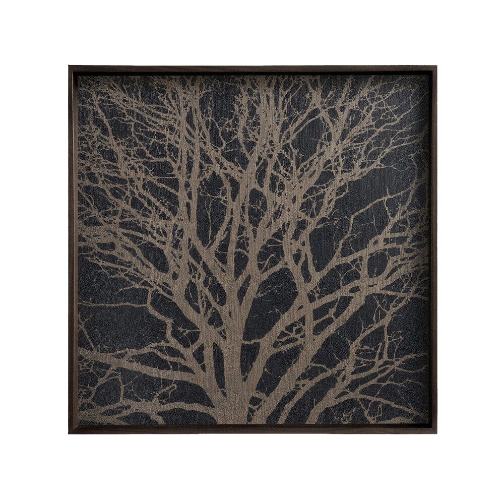 Square Black Tree Wooden Tray Tray Ethnicraft 