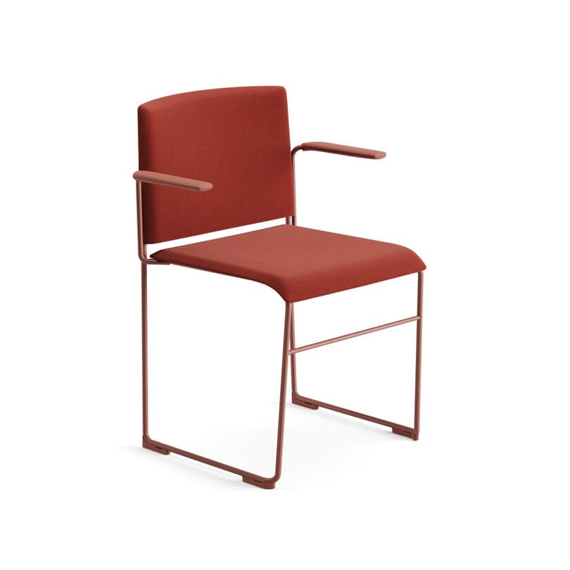 Stacy Fully Upholstered Sled Chair with Armrests Armchair Arper 