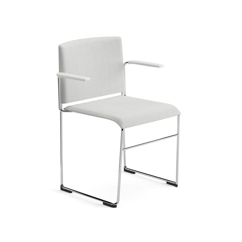 Stacy Fully Upholstered Sled Chair with Armrests Armchair Arper 