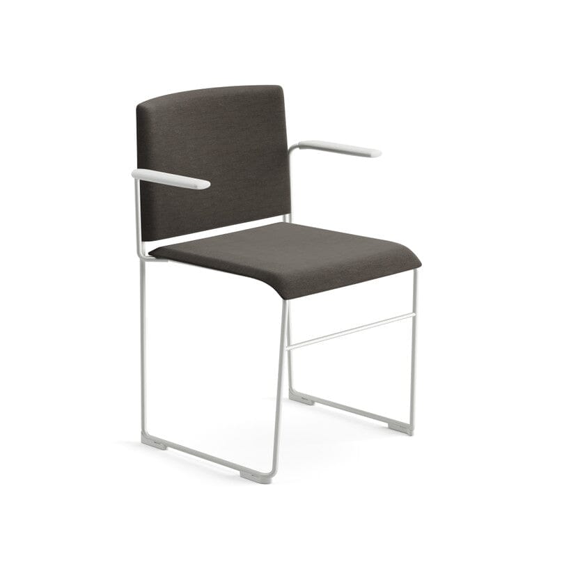 Stacy Fully Upholstered Sled Chair with Armrests Armchair Arper 