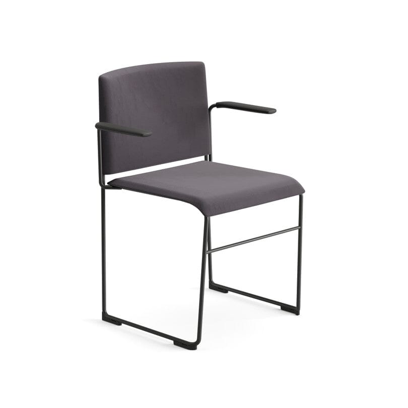 Stacy Fully Upholstered Sled Chair with Armrests Armchair Arper 