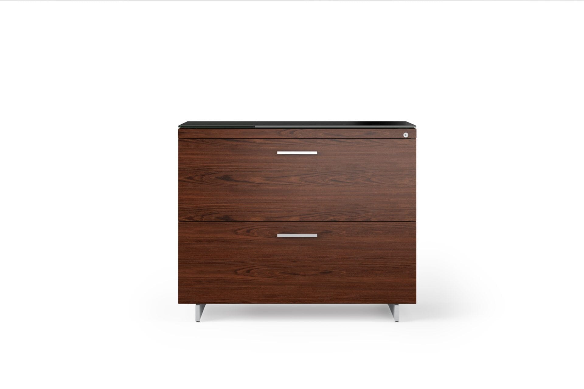 Sequel 20 Lateral File Cabinet 6116 storage BDI Chocolate Stained Walnut Satin Nickel 