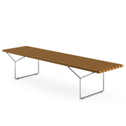 Bertoia Bench Benches Knoll Stainless steel base - Teak slats 