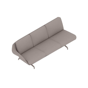 Striad Three Seater Low-Back Sofa With One Side Arm Sofa herman miller 
