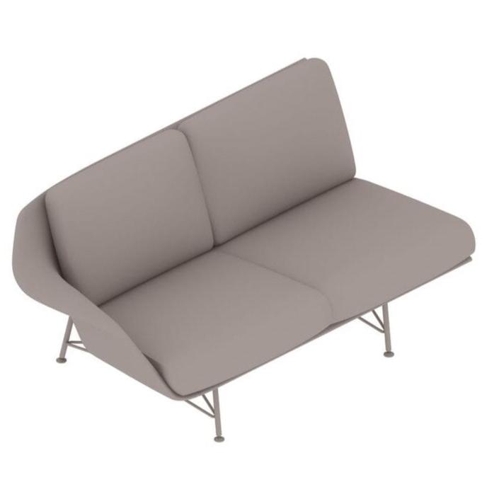 Striad Two Seater Low-Back Sofa With One Side Arm Sofa herman miller 