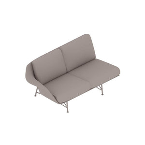Striad Two Seater Low-Back Sofa With One Side Arm Sofa herman miller 