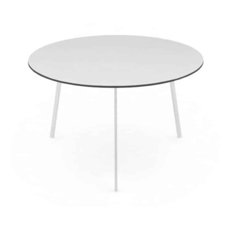 Striped Tavolo Round Table Dining Tables Magis Small Round Table (28" Dia.) - White Top & Base 